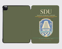Thumbnail for Santos Dumont Airport (SDU) design on green army ipad tablet case