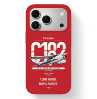 Thumbnail for Cessna 182 Skylane design on red magsafe iphone case, for iPhone 17 Pro