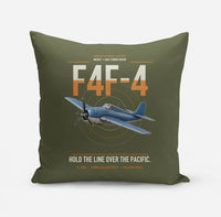 Thumbnail for F4F-4 Wildcat design on green army pillow