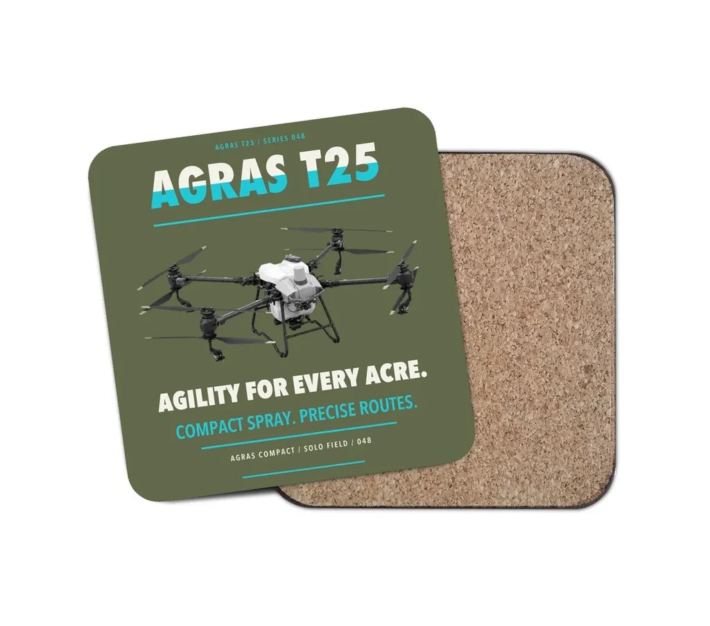 DJI Agras T25 design on green army 1 piece coaster