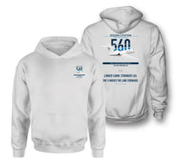 Thumbnail for Cessna Citation 560 - Citation V design on white double-side hoodie, double-side print