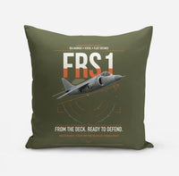 Thumbnail for British Aerospace Sea Harrier FRS.1 design on green army pillow