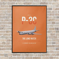 Thumbnail for P-3C Orion vertical canvas print - framed - orange background