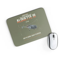 Thumbnail for Aérospatiale SA 316B Alouette III design on green army rectangle mouse pad