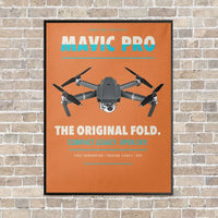 Thumbnail for DJI Mavic Pro vertical canvas print - framed - orange background
