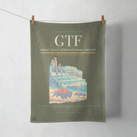 Thumbnail for Great Falls International Airport (GTF) design on green army towel