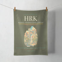 Thumbnail for Kharkiv International Airport (HRK) design on green army towel