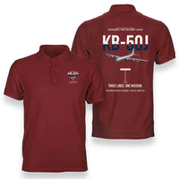 Thumbnail for KB-50J Superfortress design on red double-side polo t-shirt, double-side print