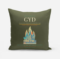 Thumbnail for Heydar Aliyev International Airport (GYD) design on green army pillow