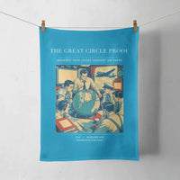 Thumbnail for VINTAGE G4292 - The Great Circle Proof - Designed Towels design on turquoise