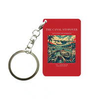 Thumbnail for VINTAGE G4077 - The Canal Stopover - Designed Key Chain design on red