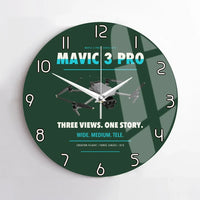 Thumbnail for DJI Mavic 3 Pro design on dark green no frame wall clock
