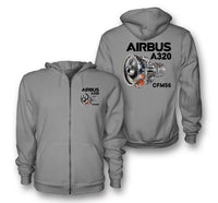 Thumbnail for Airbus A320 & CFM56 Engine Designed Zipped Hoodies - view 14