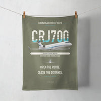 Thumbnail for Bombardier CRJ700 design on green army towel