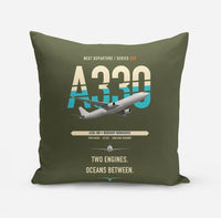 Thumbnail for Airbus A330-300 design on green army pillow