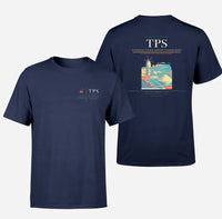 Thumbnail for Vincenzo Florio Airport Trapani-Birgi (TPS) design printed on navy blue double-side t-shirt