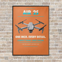 Thumbnail for DJI Air 2S vertical canvas print - framed - orange background