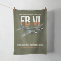 Thumbnail for de Havilland Mosquito FB VI design on green army towel