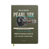 Thumbnail for PEARL 10X design on green army notebook