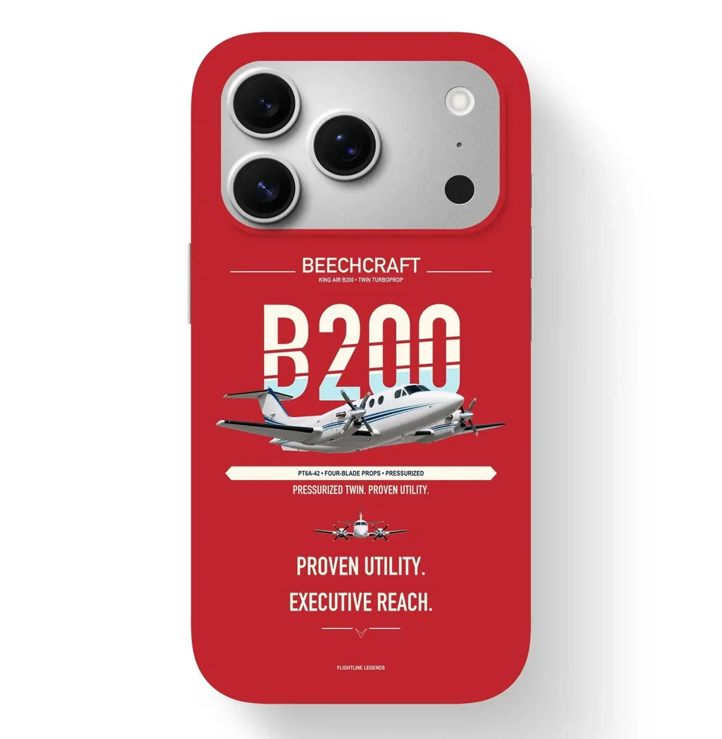King Air B200 Case design on red iphone case