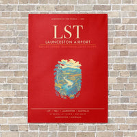 Thumbnail for Launceston Airport LST - Canvas Framed - Red