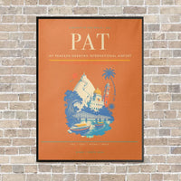 Thumbnail for Jay Prakash Narayan International Airport PAT vertical canvas print - framed - orange background