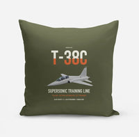 Thumbnail for T-38C Talon design on green army pillow