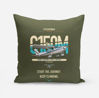 Thumbnail for Cessna 150M design on green army pillow