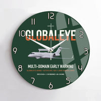 Thumbnail for Saab GlobalEye design on dark green no frame wall clock