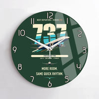 Thumbnail for Boeing 737 MAX 9 design on dark green no frame wall clock