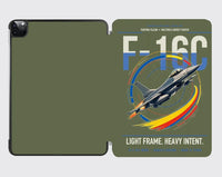 Thumbnail for F-16C Fighting Falcon design on green army ipad tablet case