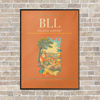 Thumbnail for Billund Airport BLL - Canvas Framed - Orange