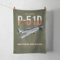 Thumbnail for P-51D Mustang design on green army towel