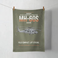 Thumbnail for Sikorsky MH-60S Seahawk design on green army towel