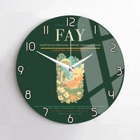 Thumbnail for Fayetteville Regional Airport (Grannis Field) (FAY) design on dark green no frame wall clock