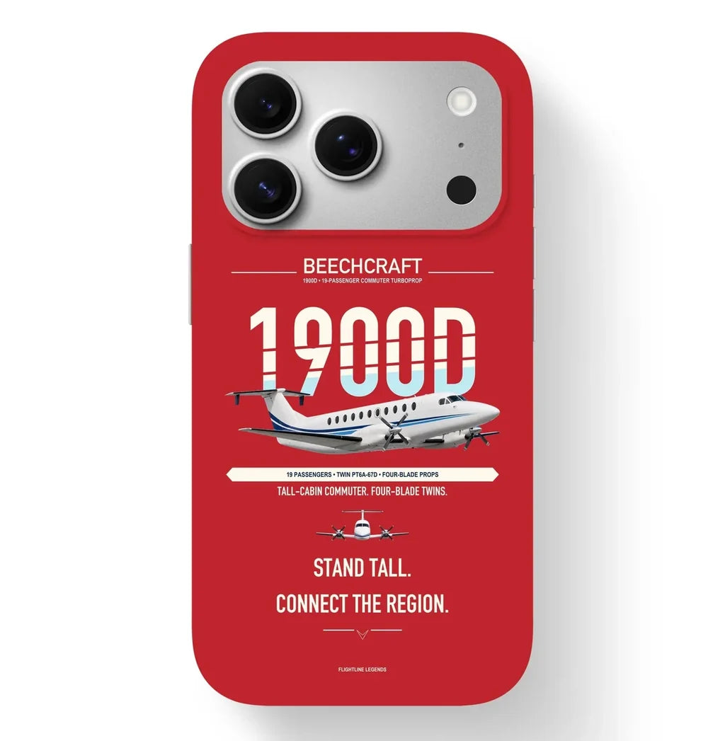 Beechcraft 1900D Case design on red iphone case