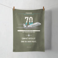 Thumbnail for Fokker 70 design on green army towel