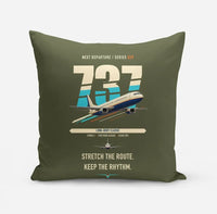 Thumbnail for Boeing 737-400 Classic design on green army pillow