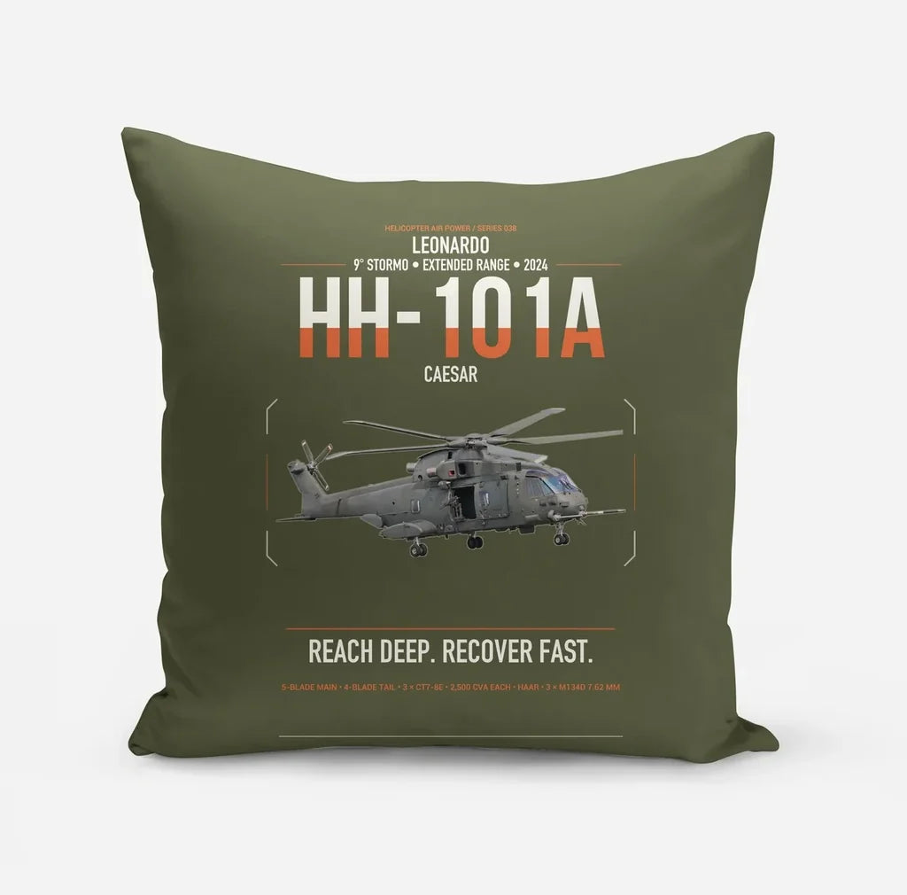 Leonardo HH-101A Caesar design on green army pillow