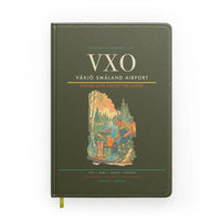 Thumbnail for Växjö Småland Airport (VXO) design on green army notebook