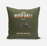 Thumbnail for Westland Wasp HAS1 design on green army pillow