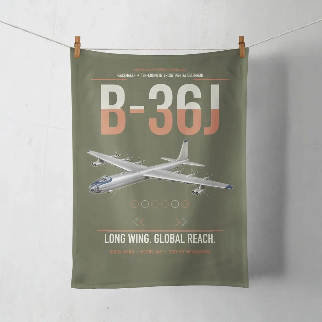 B-36J Peacemaker design on green army towel