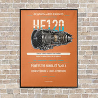 Thumbnail for HF120 vertical canvas print - framed - orange background
