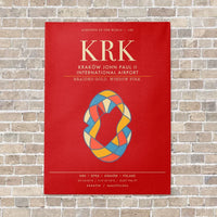 Thumbnail for Krakow John Paul II International Airport KRK - Canvas Framed - Red