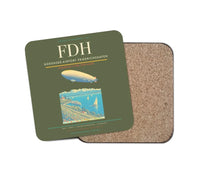 Thumbnail for Bodensee-Airport Friedrichshafen (FDH) design on green army 1 piece coaster