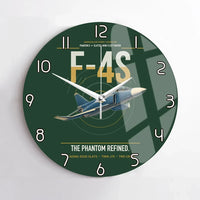 Thumbnail for F-4S Phantom II design on dark green no frame wall clock