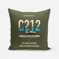 Thumbnail for CASA C-212-300 Aviocar design on green army pillow