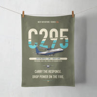 Thumbnail for Airbus C295 Firefighter design on green army towel