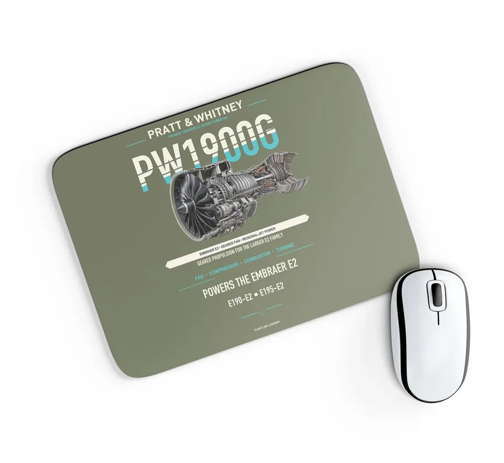 PW1900G design on green army rectangle mouse pad