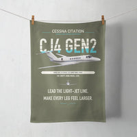 Thumbnail for Cessna Citation CJ4 Gen2 design on green army towel